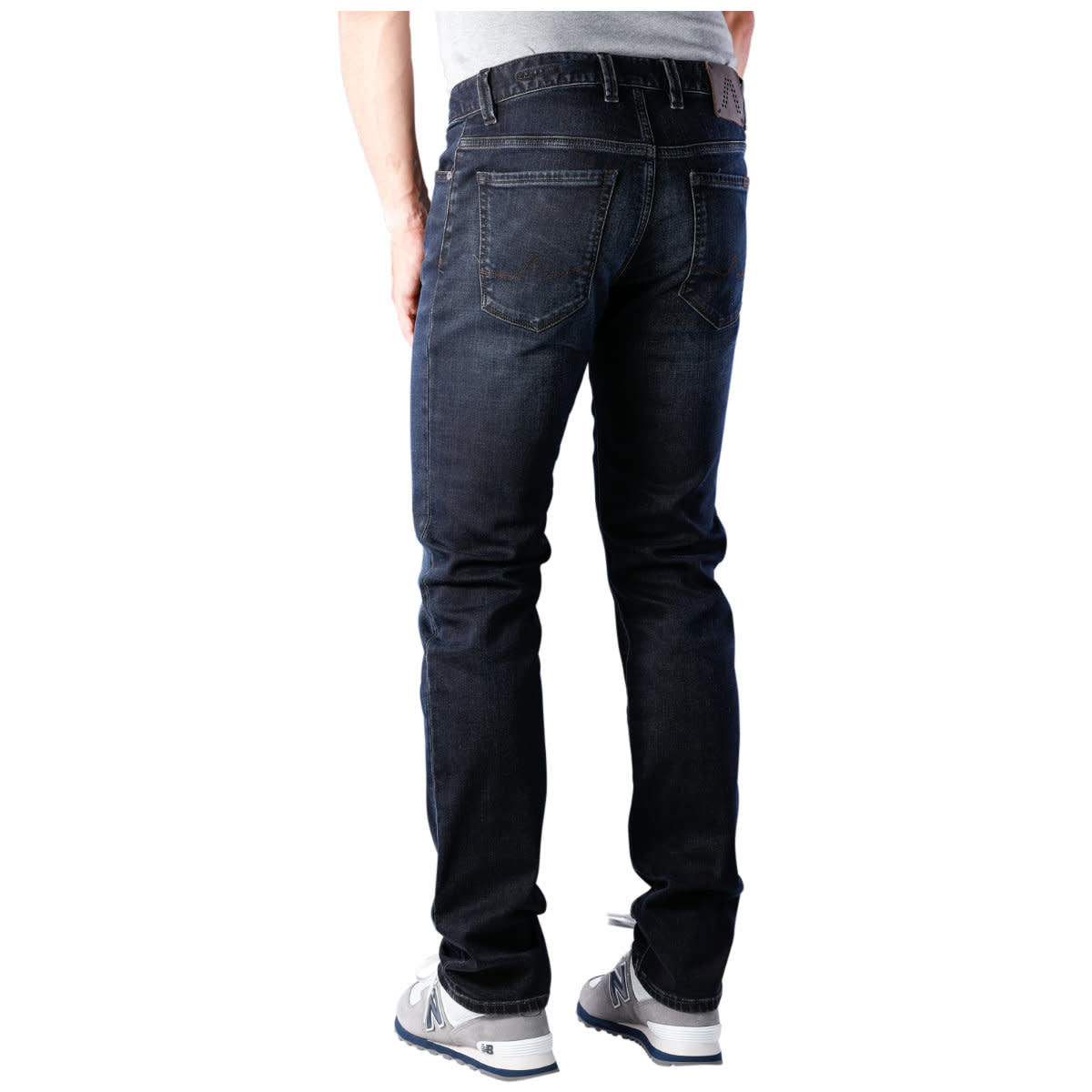 Alberto Pipe Regular Slim Fit Triple Dyed Denim - Charcoal - 4 - Bottoms - Jeans