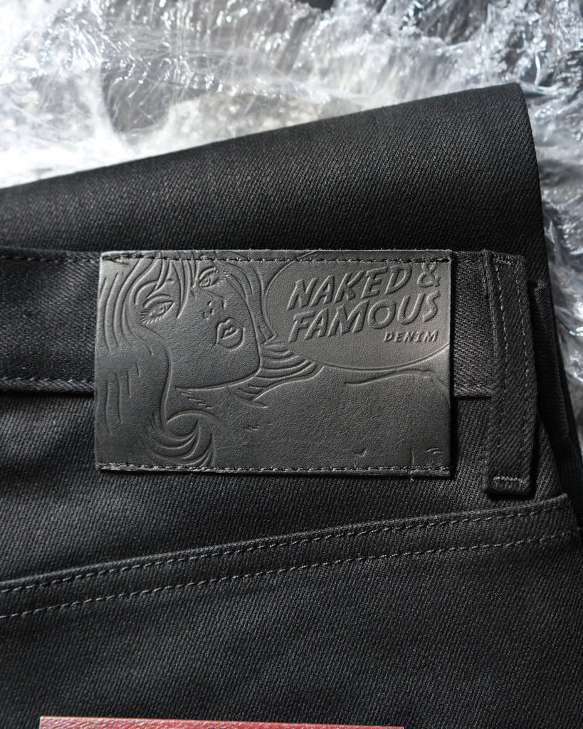 Naked & Famous Black Cobra Stretch Selvedge - Weird Guy Black Cobra Stretch