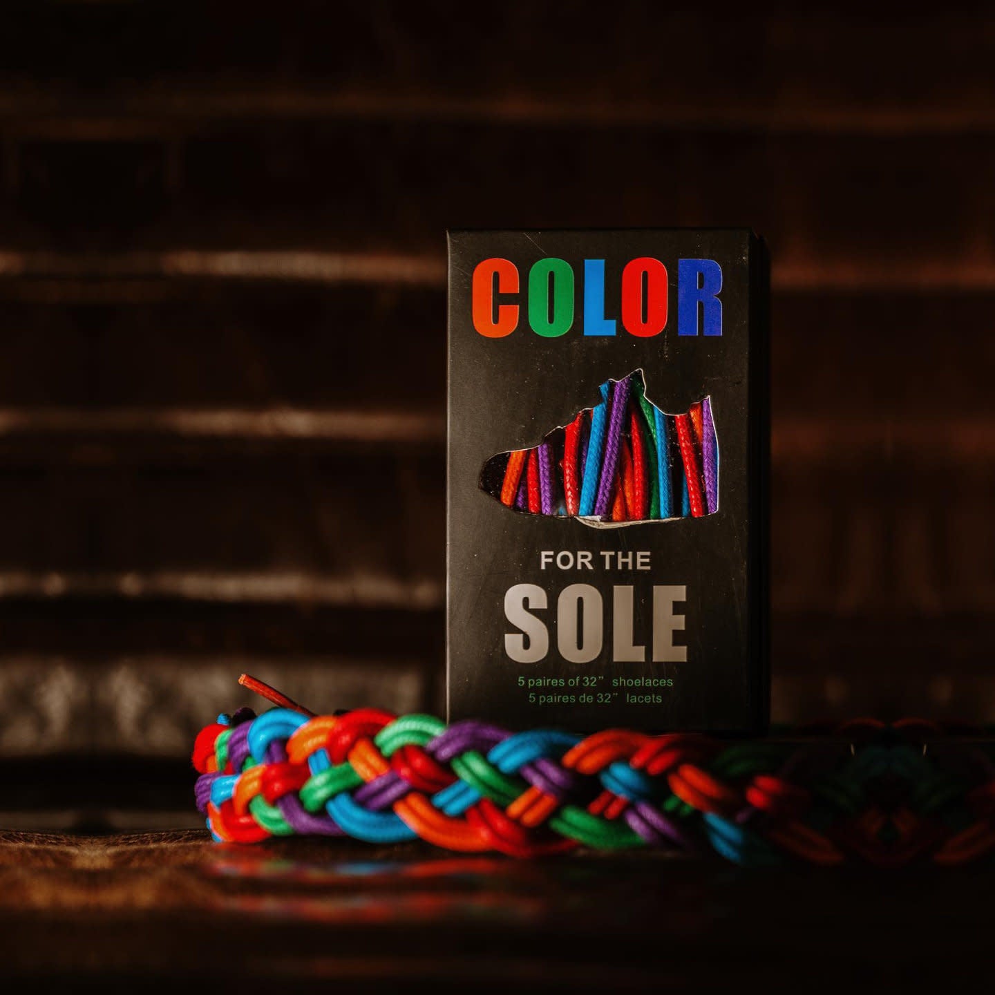Color For The Sole Waxed Cotton Shoelaces - 5 Pack Assorted