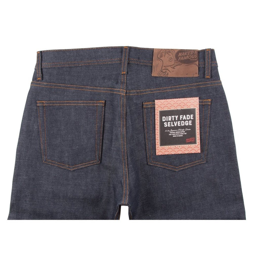 Naked & Famous Dirty Fade Selvedge - Weird Guy Dirty Fade