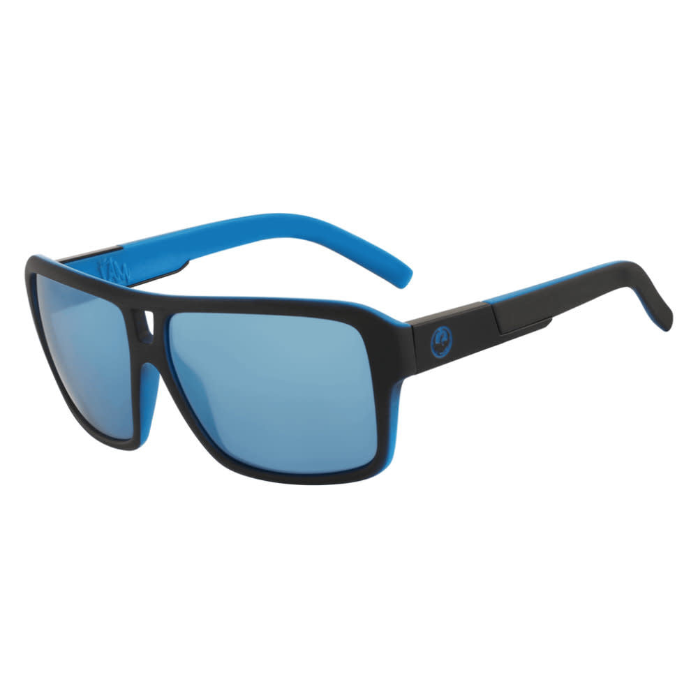 Dragon The Jam Luma Lens Sunglasses Matte Black Blue Ion