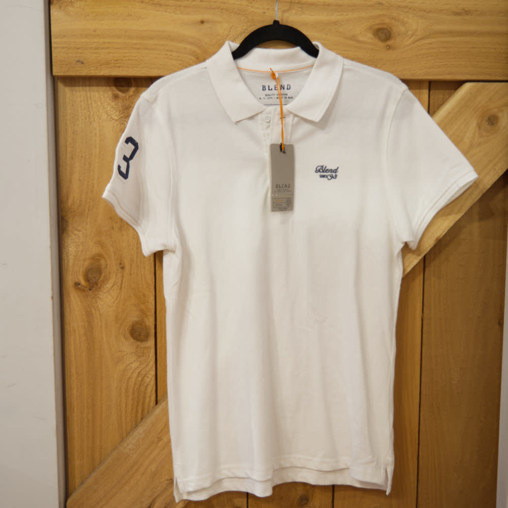 Blend Logo Polo Shirt White