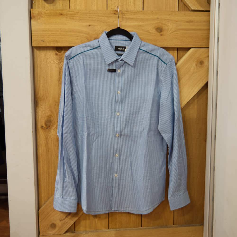 Mexx Regular Fit L/S Dress Shirt Blue Grid
