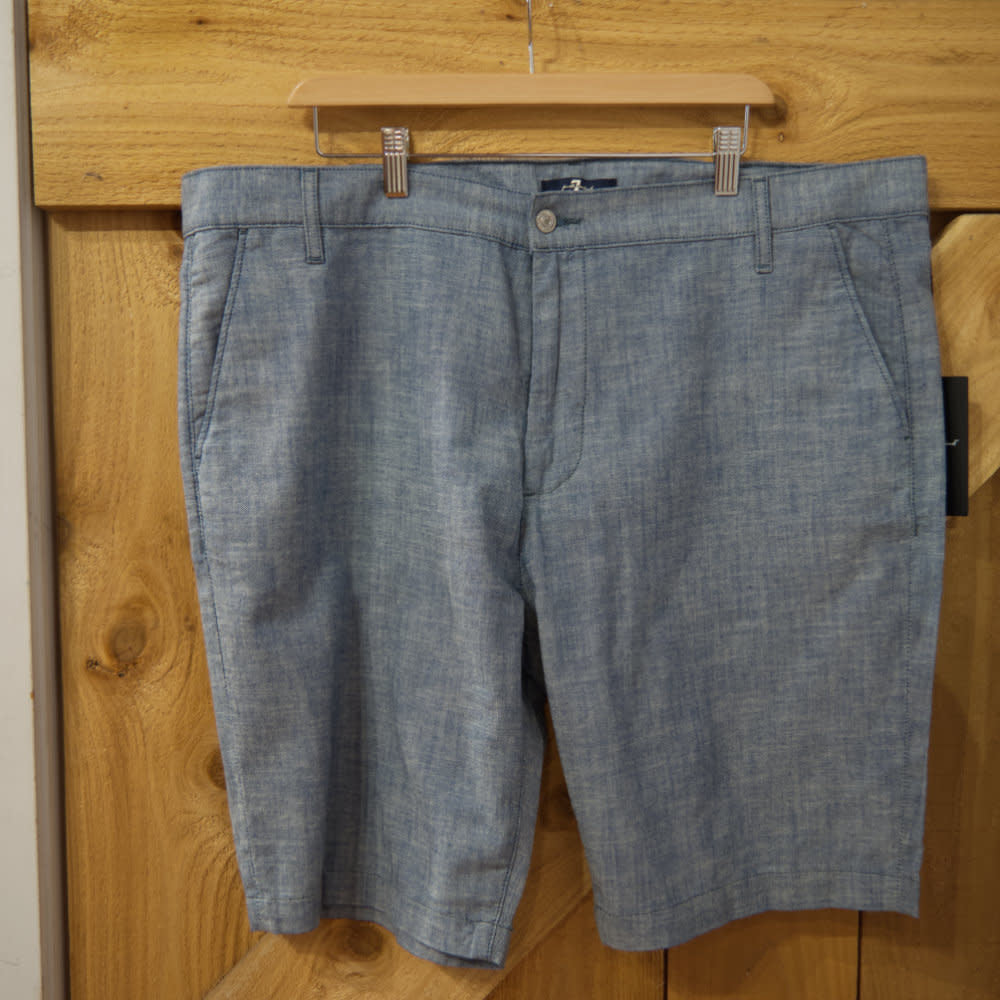 Seven For All Man Kind Linen Short Blue