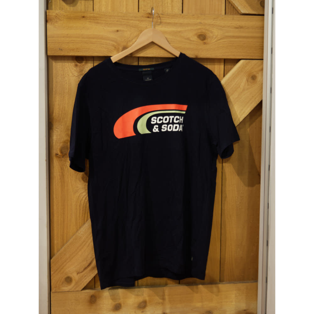 Scotch & Soda Retro Logo T-Shirt Navy