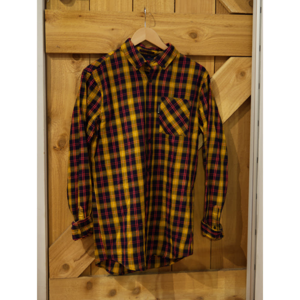 Scotch & Soda L'Atelier Plaid L/S Shirt - Yellow Blue - 1 - Tops - Shirts (Long Sleeve)