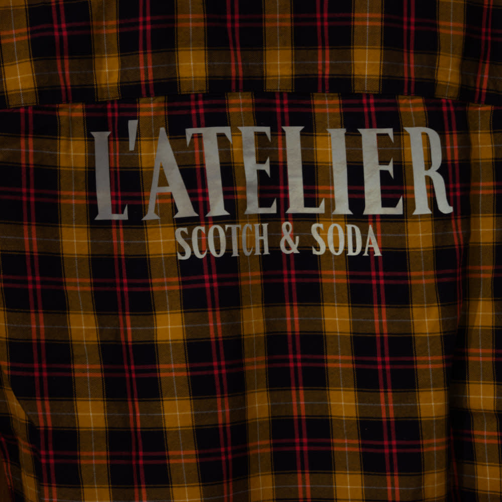 Scotch & Soda L'Atelier Plaid L/S Shirt - Yellow Blue - 3 - Tops - Shirts (Long Sleeve)