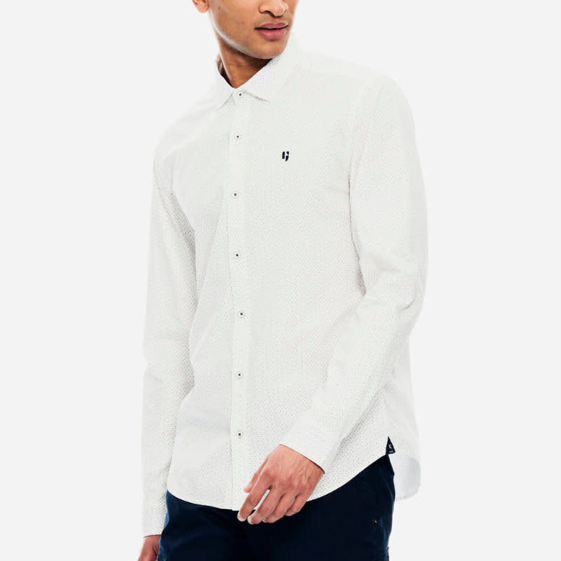 Garcia Mini Polka Dot Print Shirt White