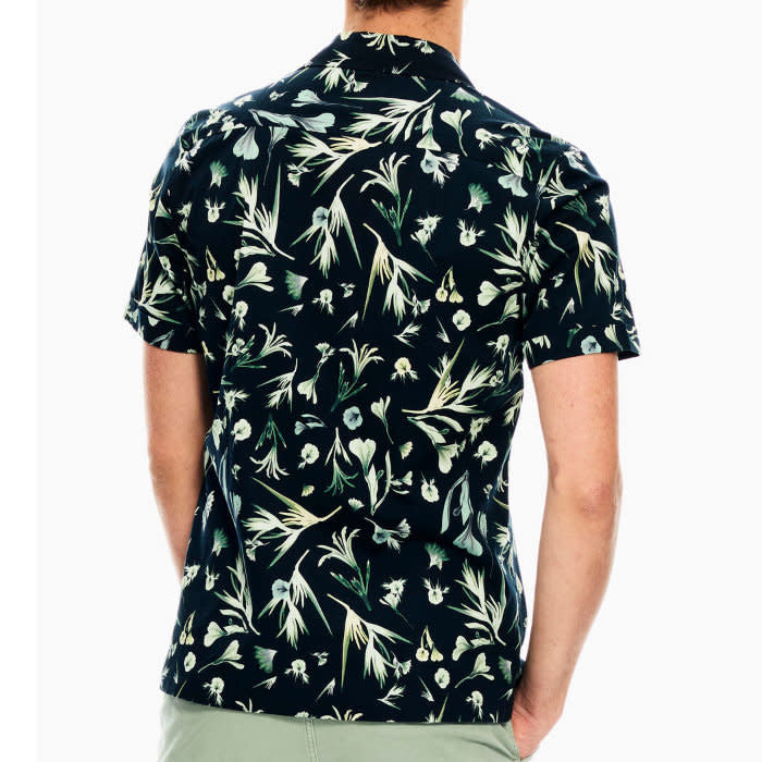 Garcia Allover Floral Print S/S Shirt Dark Moon