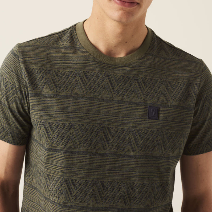 Garcia Allover Print S/S T-Shirt Washed Army