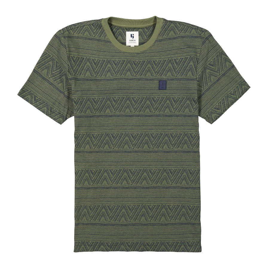 Garcia Allover Print S/S T-Shirt Washed Army