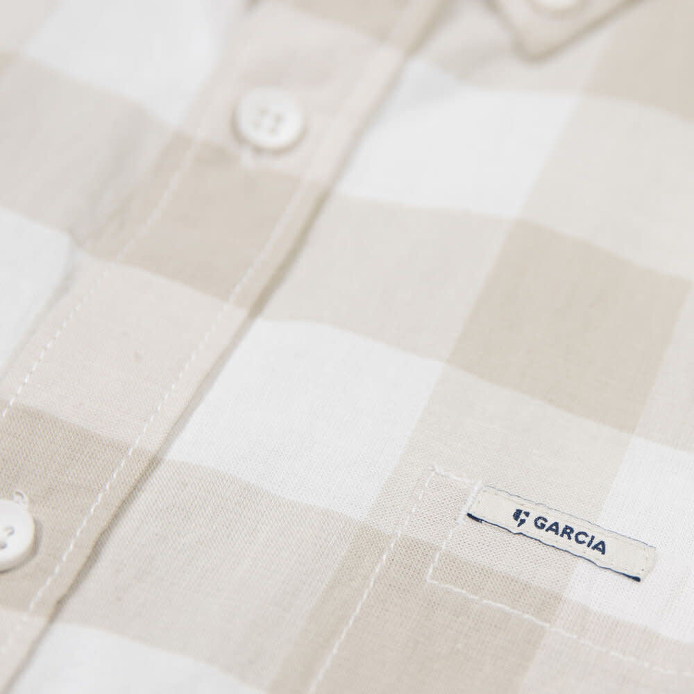 Garcia Beige Checkered L/S Shirt - Beige - 5 - Tops - Shirts (Long Sleeve)