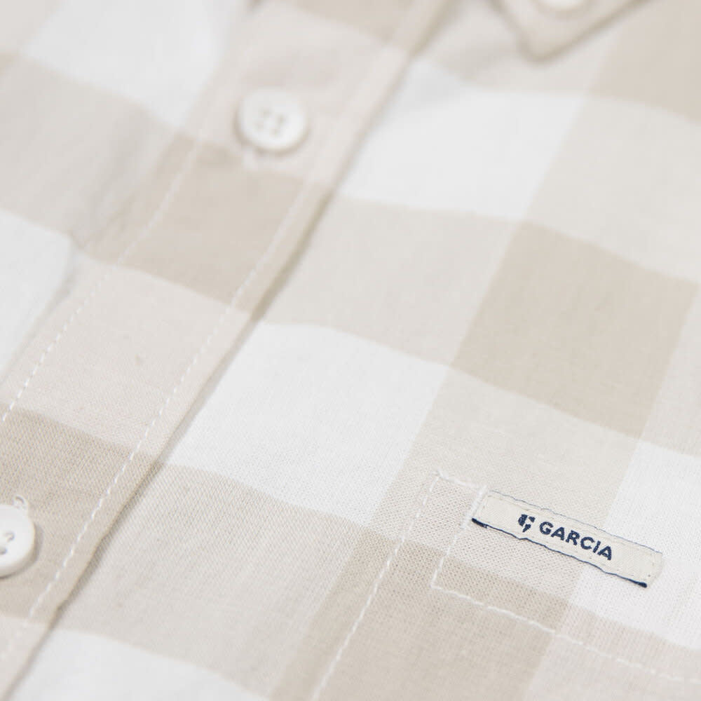 Garcia Beige Checkered L/S Shirt Beige