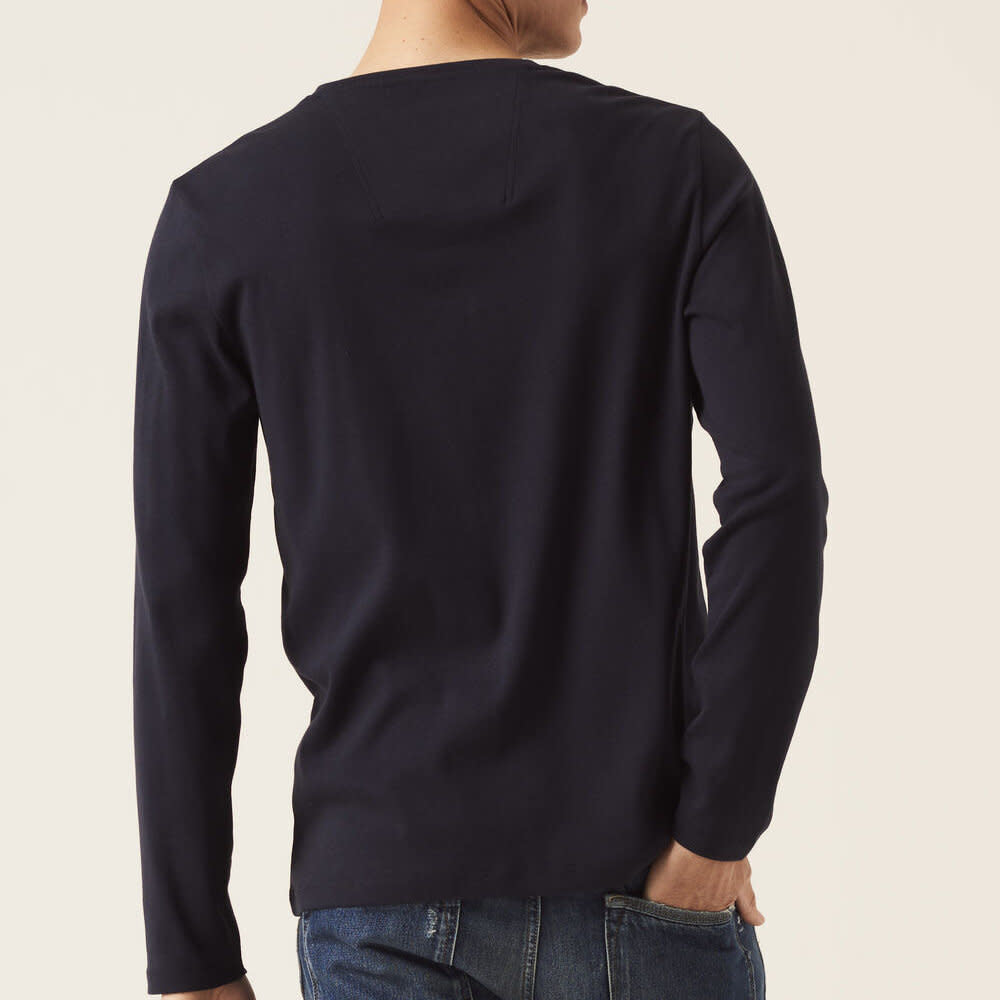 Garcia Organic Cotton L/S Henley Dark Moon