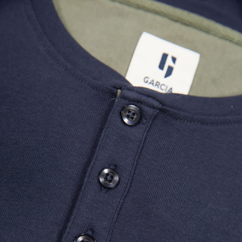 Garcia Organic Cotton L/S Henley Dark Moon