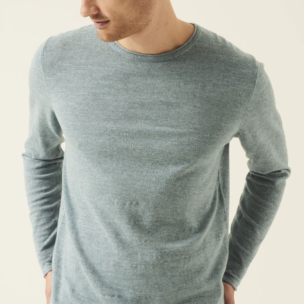 Garcia Blue Knit Long Sleeve Tee Blue