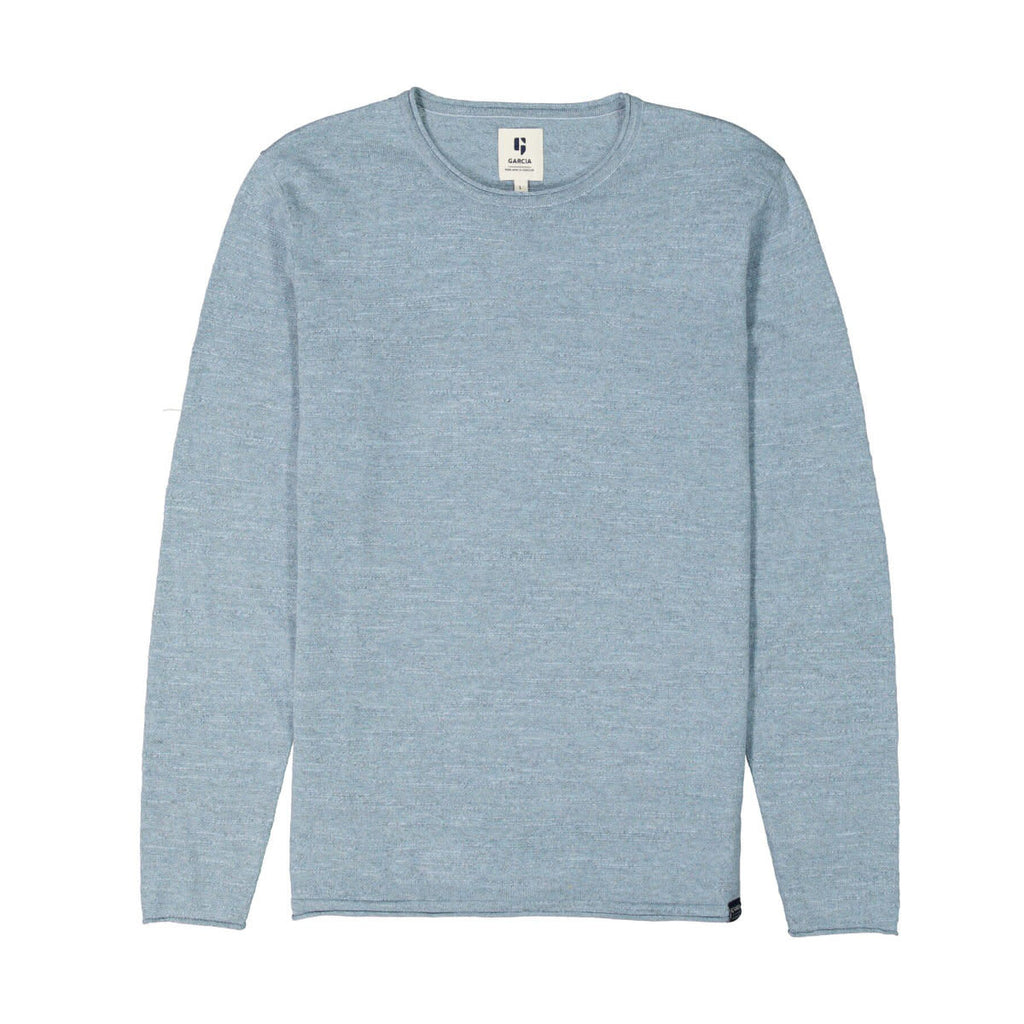 Garcia Blue Knit Long Sleeve Tee Blue