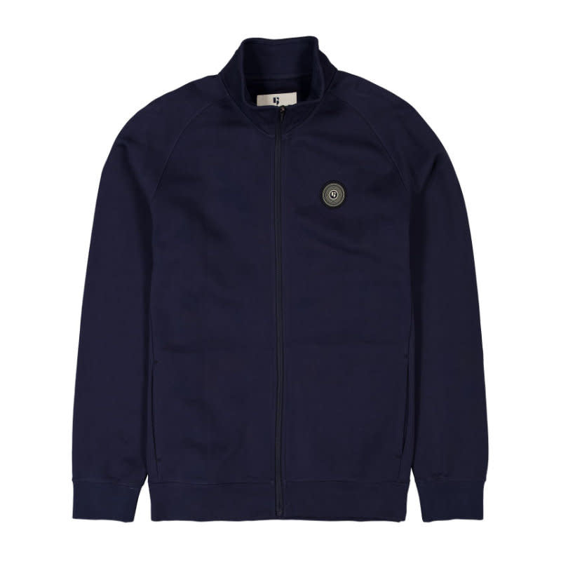 Garcia Circle Patch Zip Cardigan Dark Moon