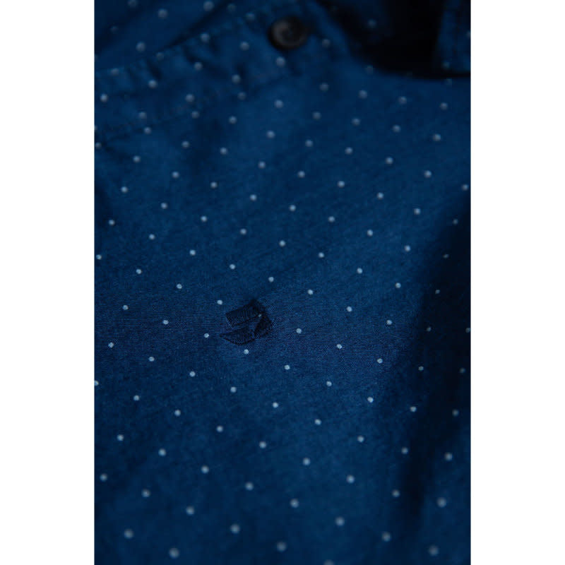 Garcia Indigo Dot Button-Up L/S Shirt Navy