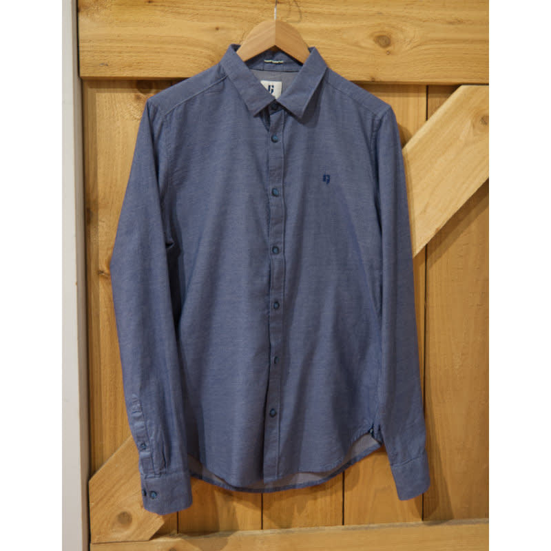 Garcia Button-Up L/S Shirt - Granite - 1 - Tops - Shirts (Long Sleeve)