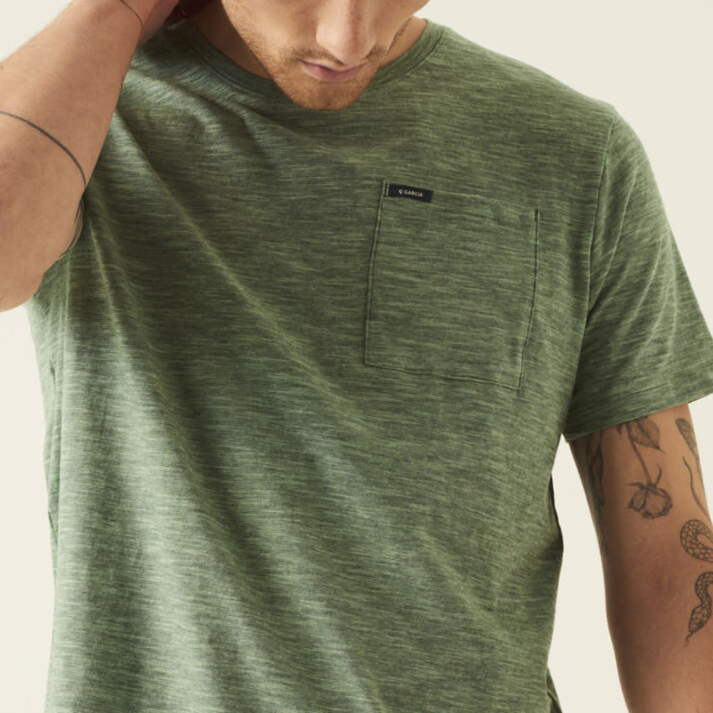 Garcia 100% Cotton Everyday Pocket Tee Bottle Green