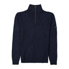 Garcia Zip Collar Knit Sweater - Dark Moon - 3 - Tops - Zip Sweaters