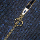 Garcia Zip Collar Knit Sweater - Dark Moon - 4 - Tops - Zip Sweaters
