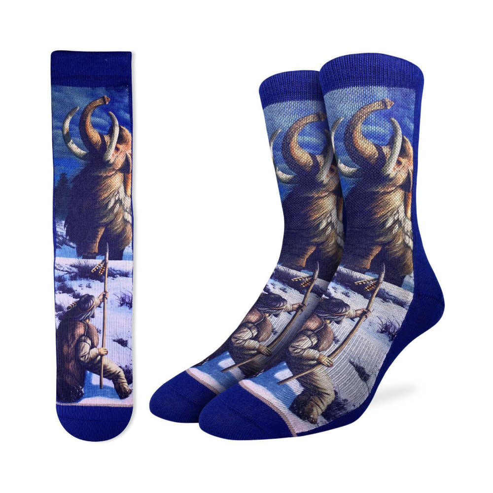 Good Luck Sock Caveman Vs Mammoth Socks Blue