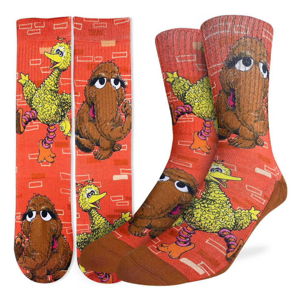 Good Luck Sock Big Bird And Snuffleupagus Socks Red