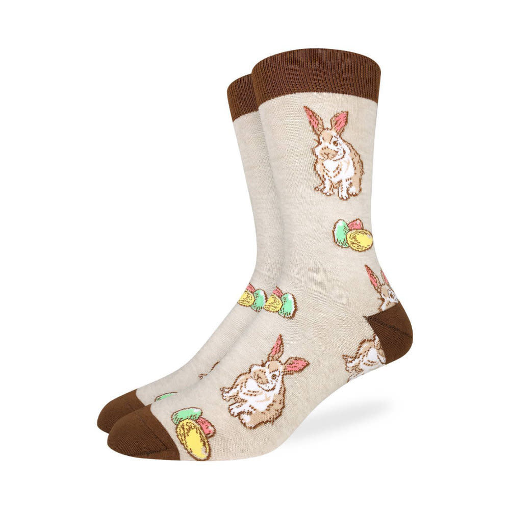 Good Luck Sock Easter Bunny Eggs Socks Brown