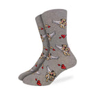 Good Luck Sock Cupid Pug Socks - Grey - 1 - Socks - Crew Socks