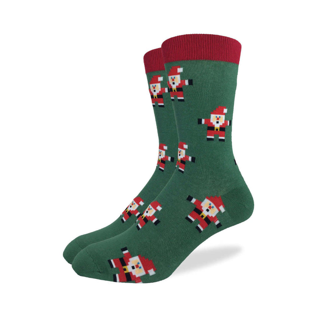 Good Luck Sock Santa Claus Christmas Socks Green