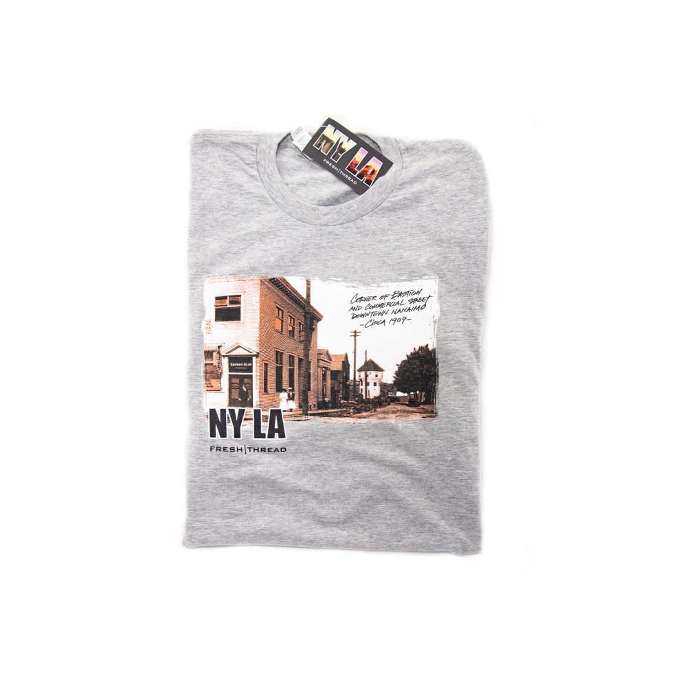 Nyla Fresh Thread Nanaimo Heritage Tee - Commercial Street Grey