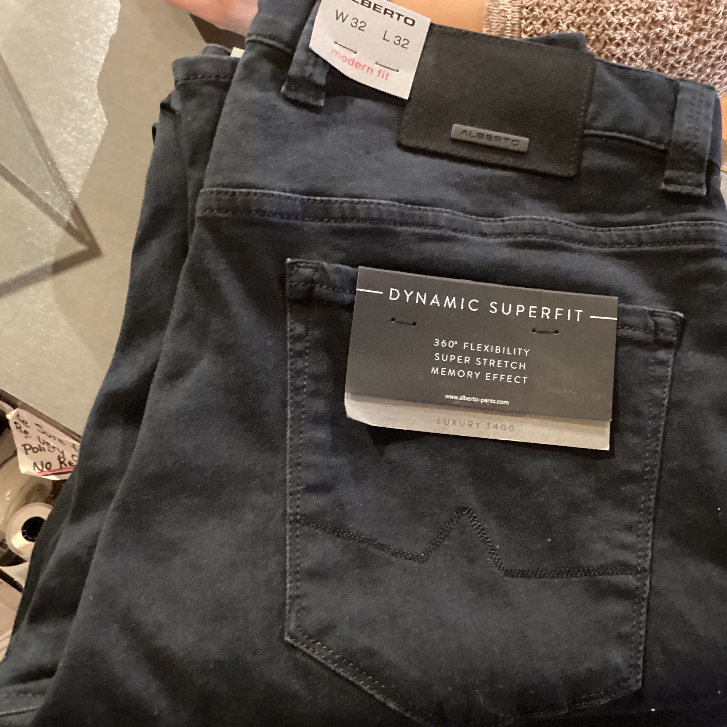 Alberto Stone Dual Fx Denim Jean - Navy - 1 - Bottoms - Jeans