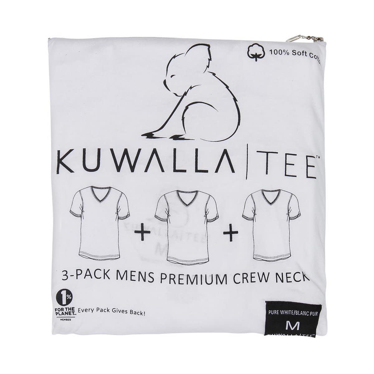 Kuwalla-Tee 3-Pack V-Neck Pure White