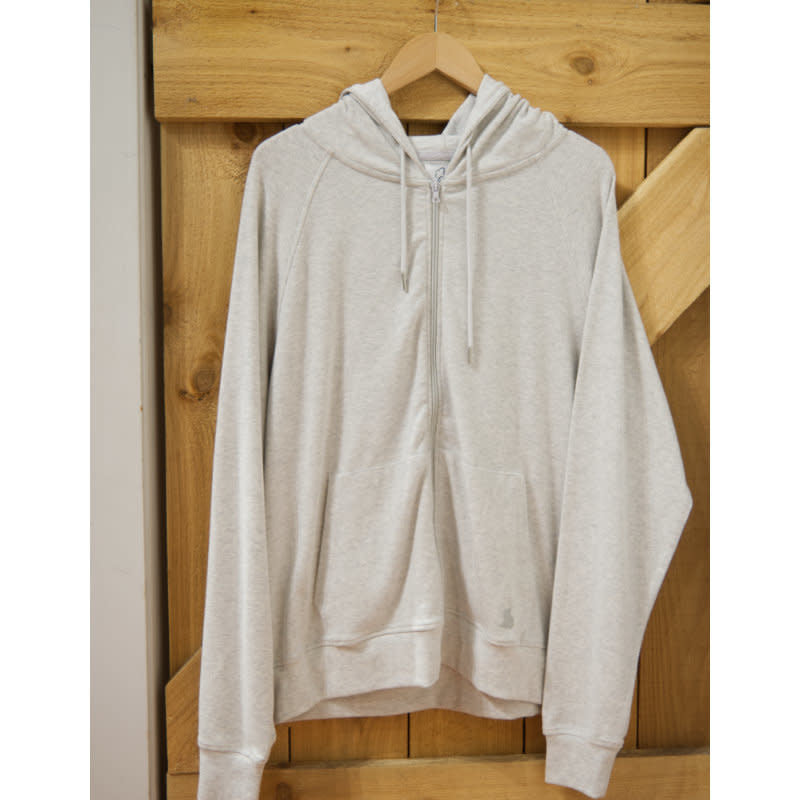 Kuwalla-Tee Raglan Zip Beach Hoodie Grey