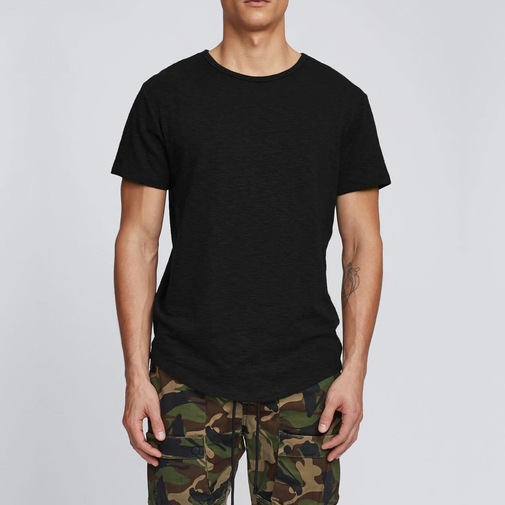 Kuwalla-Tee Slub Hi-Lo Tee - Black Black