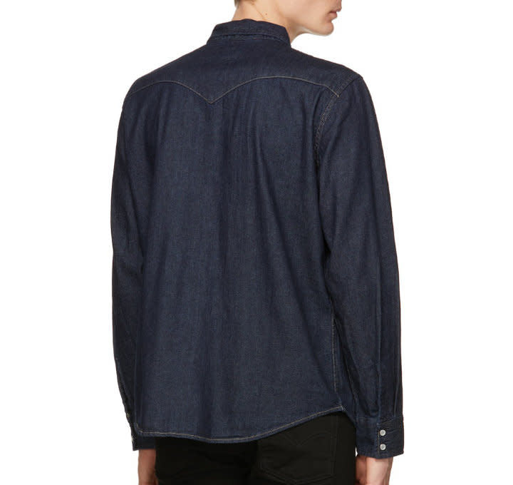 Levis Barstow Western Shirt - Indigo - Dark Wash - 2 - Tops - Shirts (Long Sleeve)