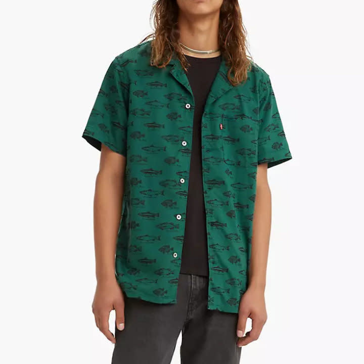 Levis Cubano Camp Shirt Serunai Forest