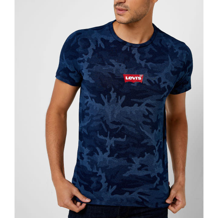 Levis Logo Graphic Tee Blue Camo