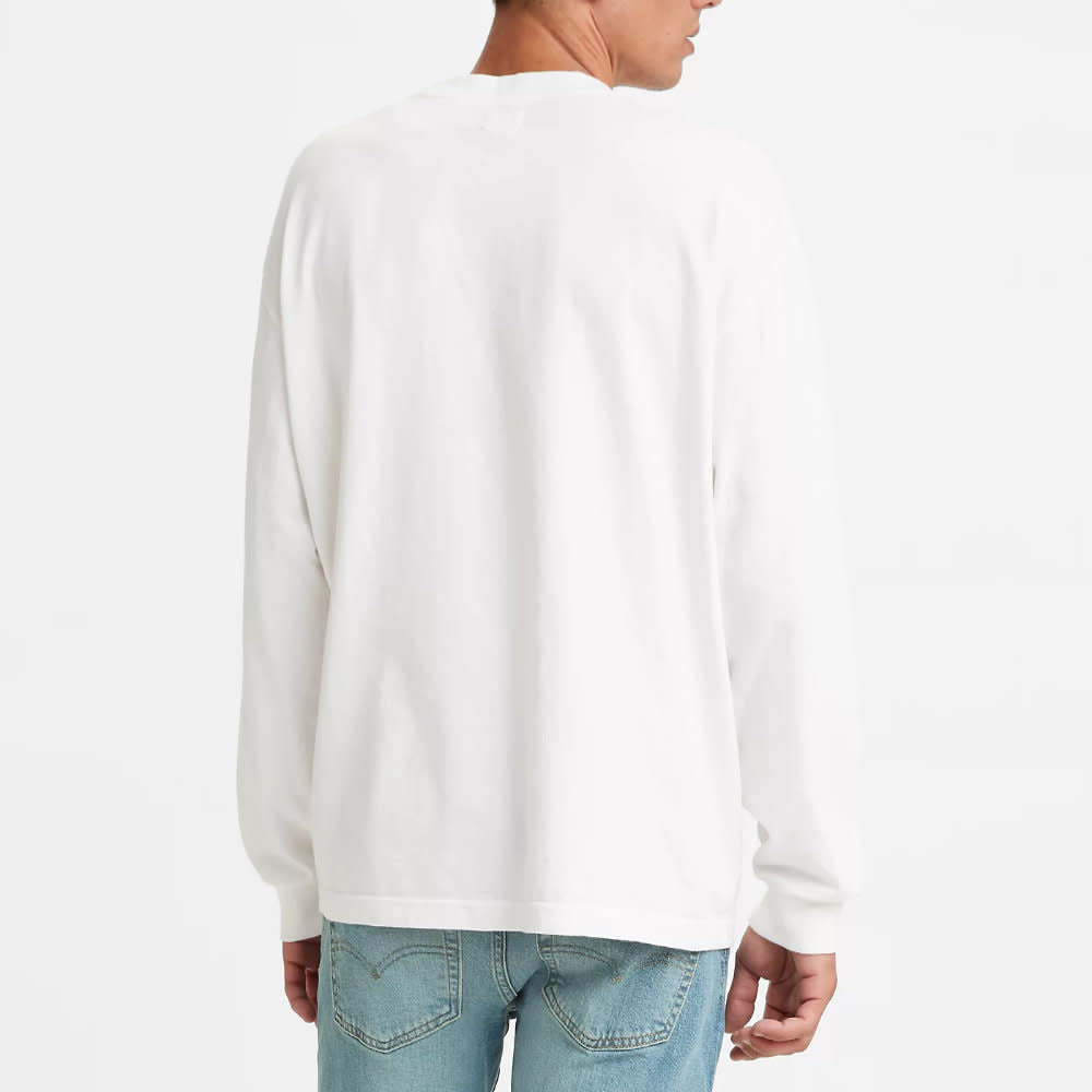 Levis Red Tab L/S Casual T-Shirt - White - 2 - Tops - Shirts (Long Sleeve)