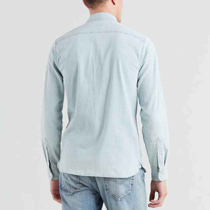 Levis Sunset One Pocket Shirt - Super White Light - 2 - Tops - Shirts (Long Sleeve)