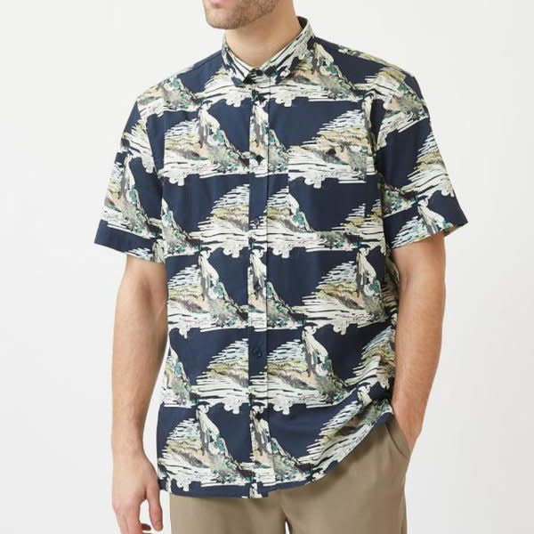 Minimum Asser S/S Shirt Navy Blazer