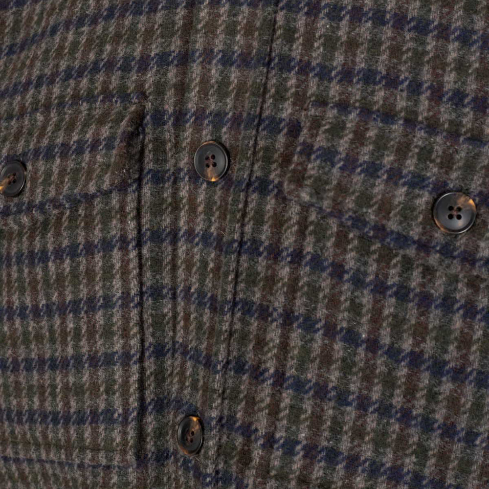 Minimum Doppy Plaid Overshirt Coffee Bean