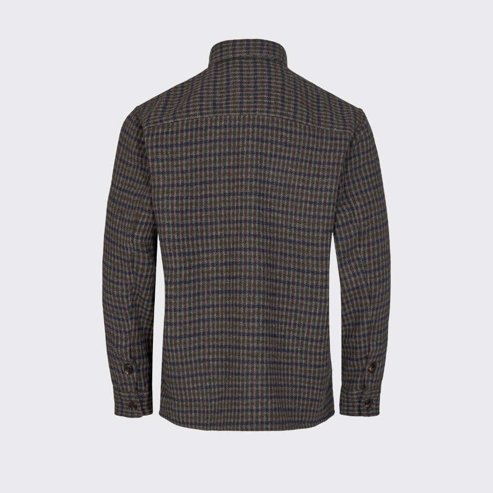 Minimum Doppy Plaid Overshirt Coffee Bean