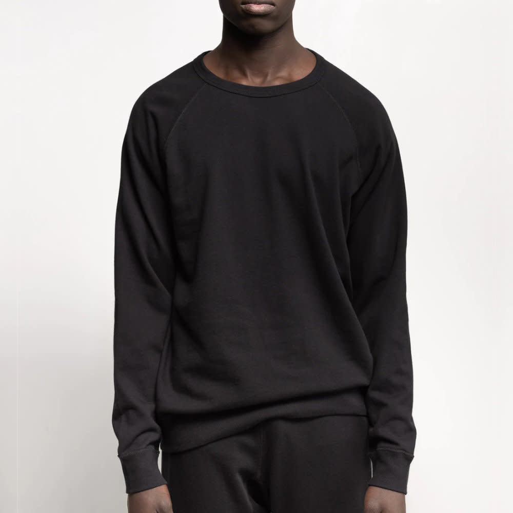 National Standards 250G French Terry L/S Crew Sweater Black
