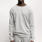 National Standards 250G French Terry L/S Crew Sweater - Melange Grey - 1 - Tops - Fleece Sweaters
