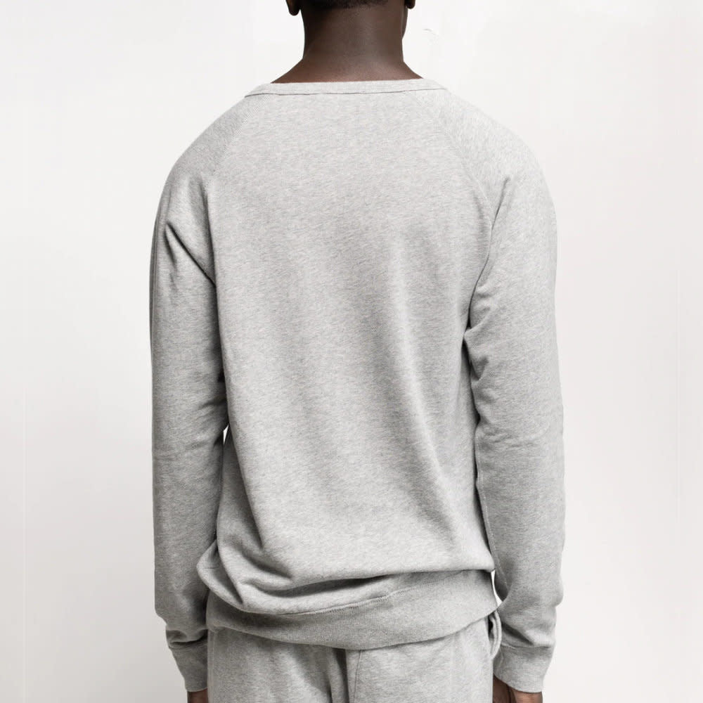 National Standards 250G French Terry L/S Crew Sweater - Melange Grey - 3 - Tops - Fleece Sweaters