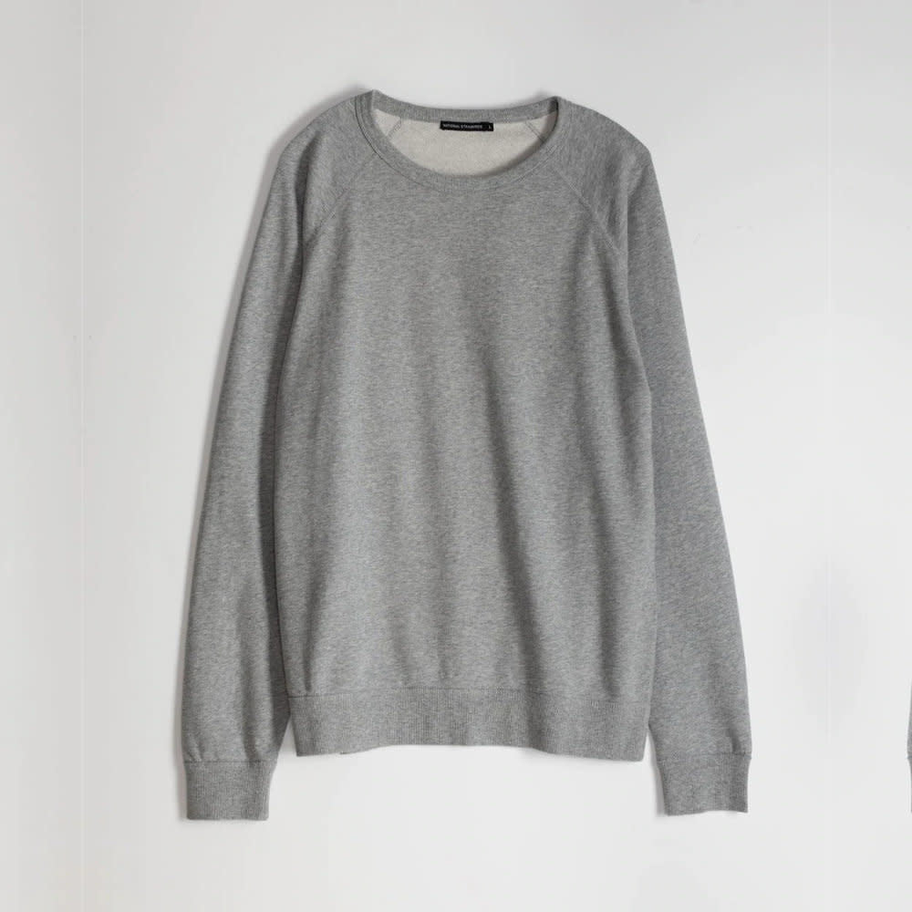 National Standards 250G French Terry L/S Crew Sweater Melange Grey