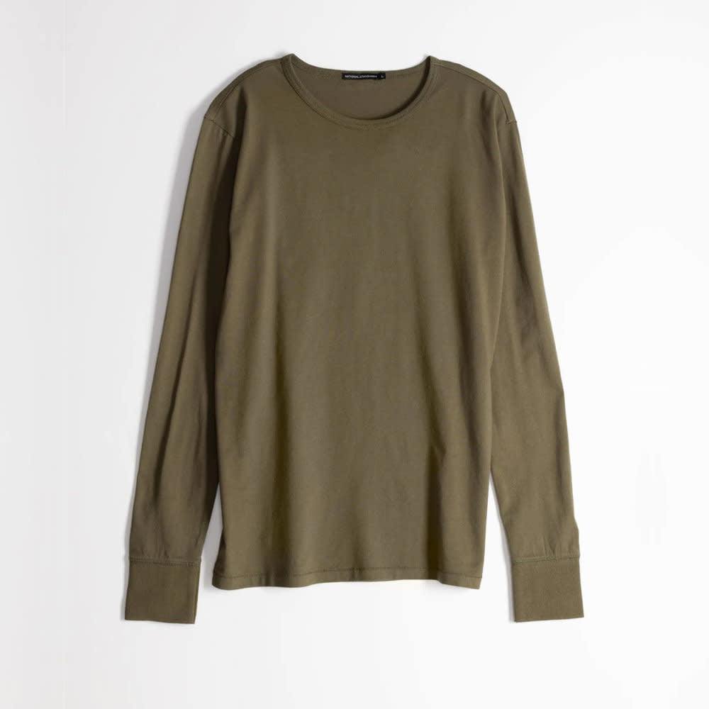 National Standards Base Jersey L/S Crew Tee - Army Green - 1 - Tops - Long Sleeve Tees
